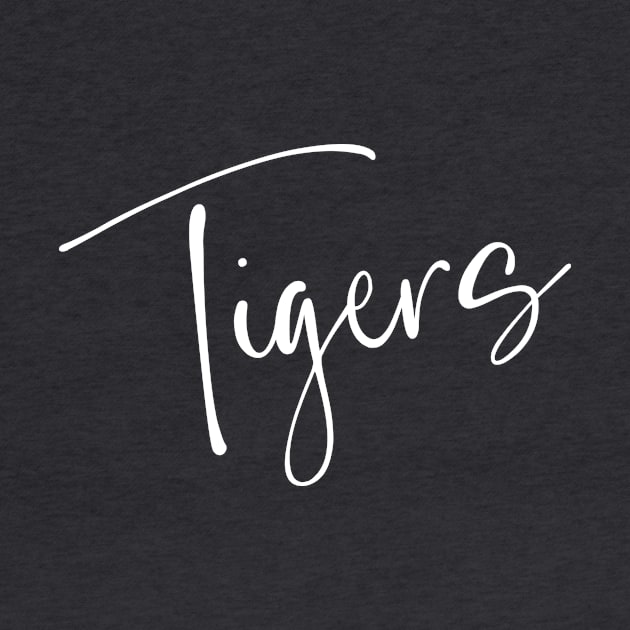 Tigers Script Typography Team Name by k8creates